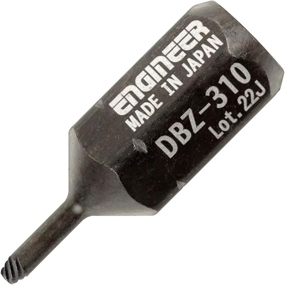 ENGINEER DBZ-310 Engineer Screw Saurus Mogra Extra-Short Short Bit for Removing Stripped Screws Cap Bolt Hollow Set Hexagonal Hole Opposite Sides: 0.035 inches 0.89 mm