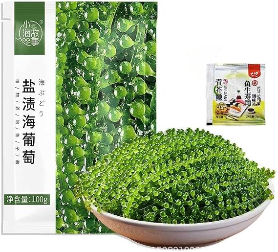 Instant Sea Grapes, Delicious Seaweed Snacks (100g/bag), Seaweed Salad, Healthy Cold Dishes, Kimchi, Casual Snacks, Nutritious Sea Grapes (3 Bags)
