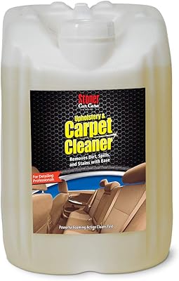 Stoner Car Care 91147 Upholstery & Carpet Cleaner — Powerful Foaming Action Lifts Tough Stains from Seats, Floor Mats, Upholstery, Fabric, and More, Cleans and Restores Automotive Interior — 5 Gallons