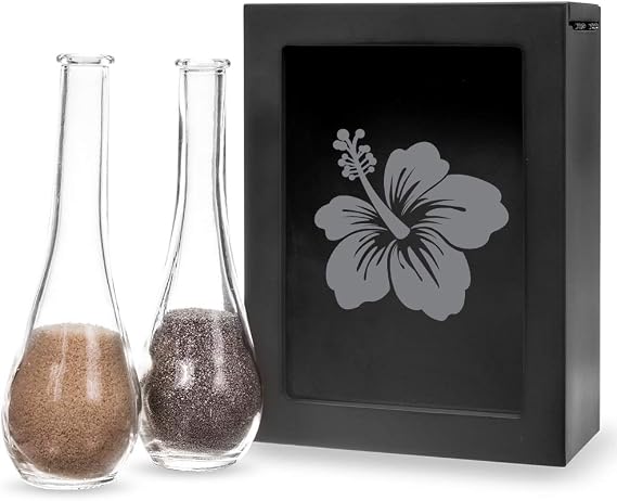 Abby Smith Hibiscus Black Unity Sand Ceremony Shadow Box Set