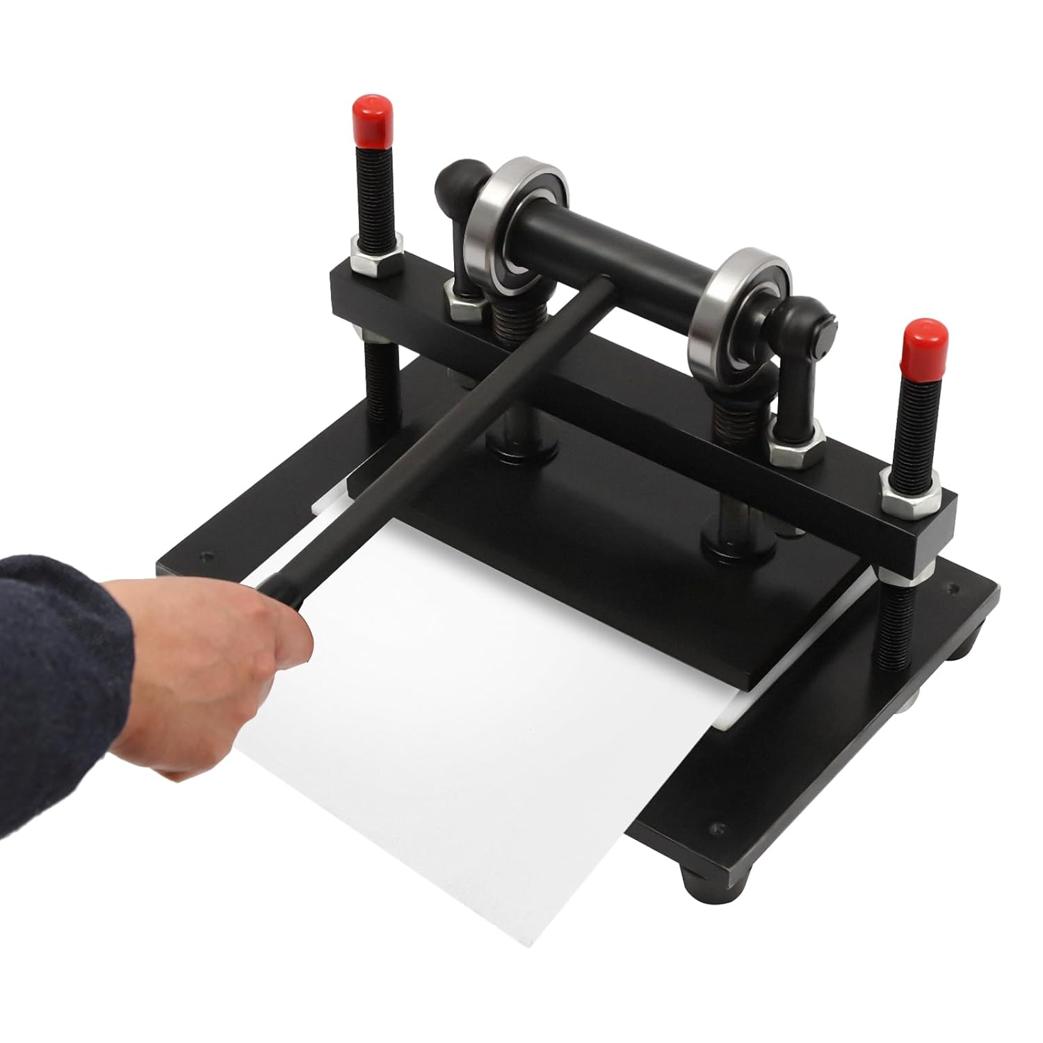 whisodj Professional Leather Cutting Machine, Manual Die Cutter,Heavy Duty Leather Embossing Machine 4409lbs Capacity 100mm Thickness Manual Shoe Making Tool