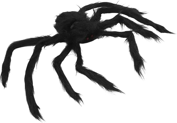 1 Pack Giant Spider Web Halloween Decorations Outdoor, Stretchy Black Cloth Netting for Haunted House Yard Garden Party Scary, Reusable Spooky Prop for Trick-or-Treaters(Spider-S)