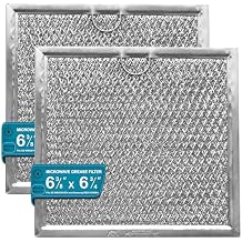 WB02X11534 for Samsung Microwave Filter DE63-00666A Compatible with GE Microwave Grease Filter - 6-3/8" x 6-3/4" x 3/32" Air Filter Replacement for Samsung Over-The-Range Microwave Filter - 2-Pack
