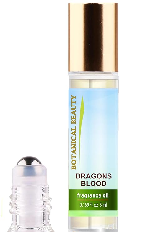 Botanical Beauty DRAGONS BLOOD FRAGRANCE OIL ROLL-ON 0.169 FL OZ (5 ML) Rollerball Perfume, Alcohol-Free, Long Lasting