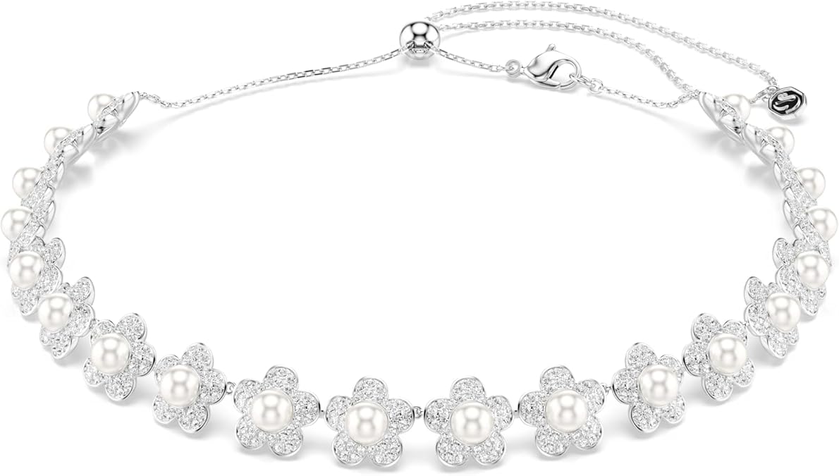 Swarovski x Ariana Grande Jewelry Collection: Necklace, Bracelet, Choker, Earrings, Crystals, Crystal Pearls, Rhodium Finish