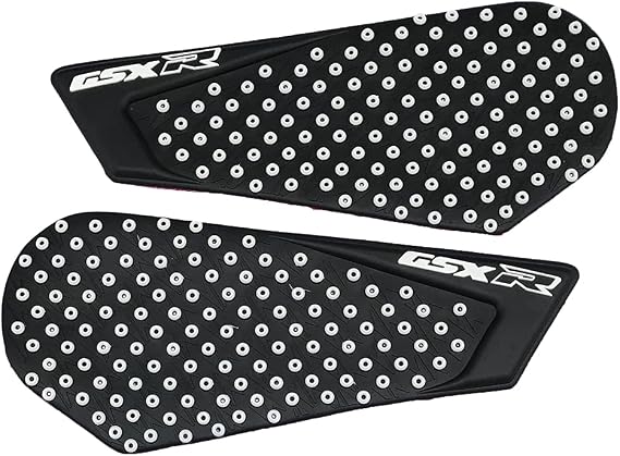 White Gas Fuel Tank Pad Traction Side Fuel Knee Grip Decal Compatible with Suzuki GSXR 600 750 2011-2019