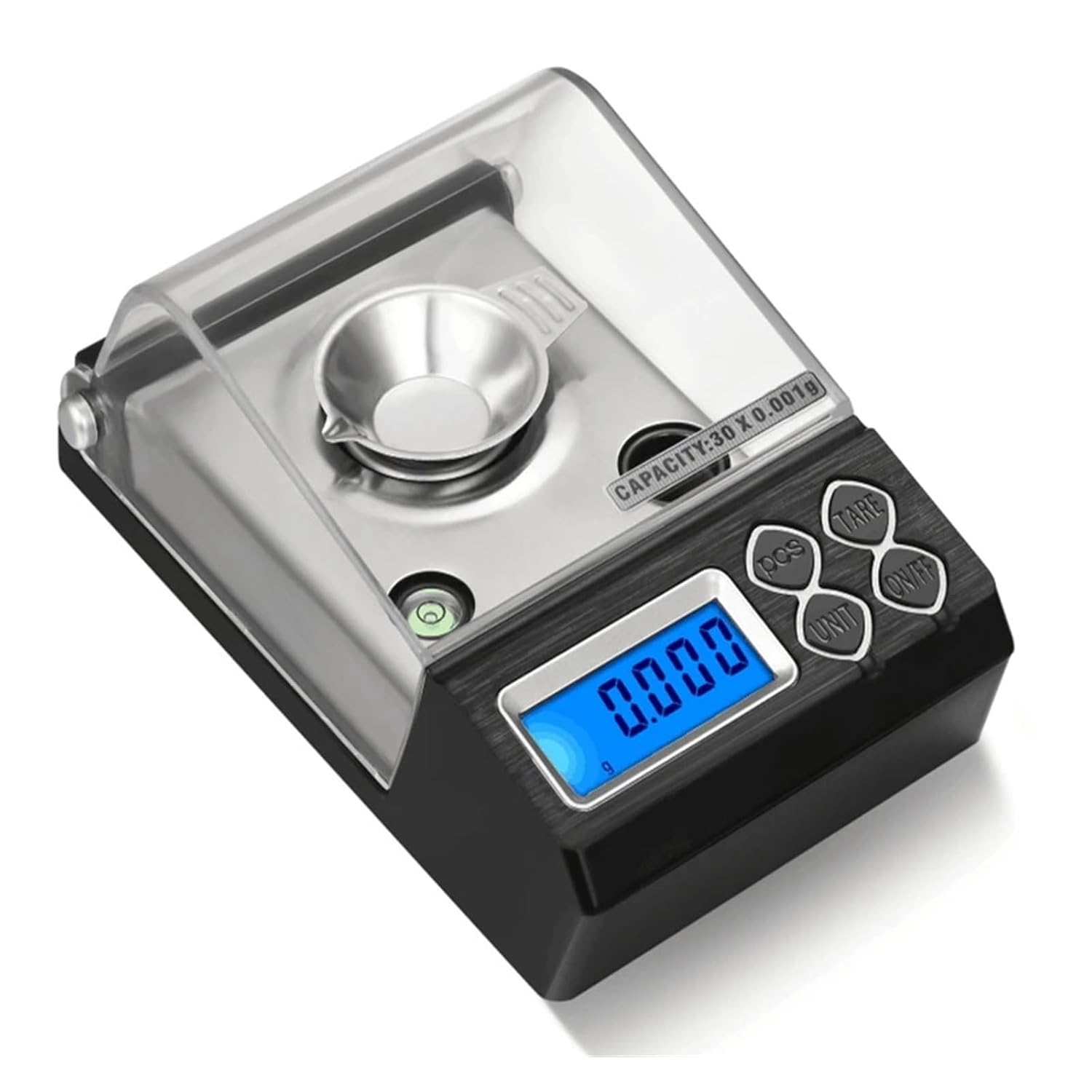 Digital Scale, 0.001g Digital Counting Carat Scale, 20g 30g 50g 0.001g Precision Portable Electronic Jewelry Scale, Gold Germ Scale, Home Commercial and Professional 30g 0.001g