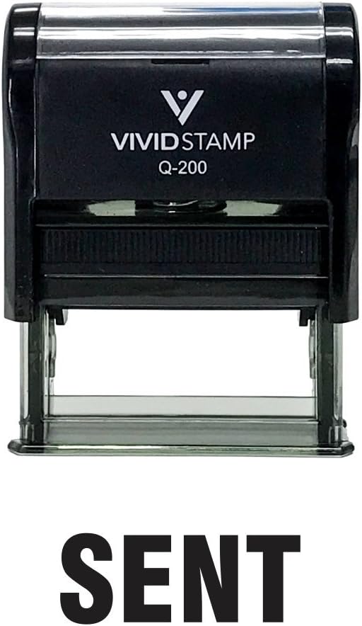 Sent Self Inking Rubber Stamp (Black Ink) - Medium