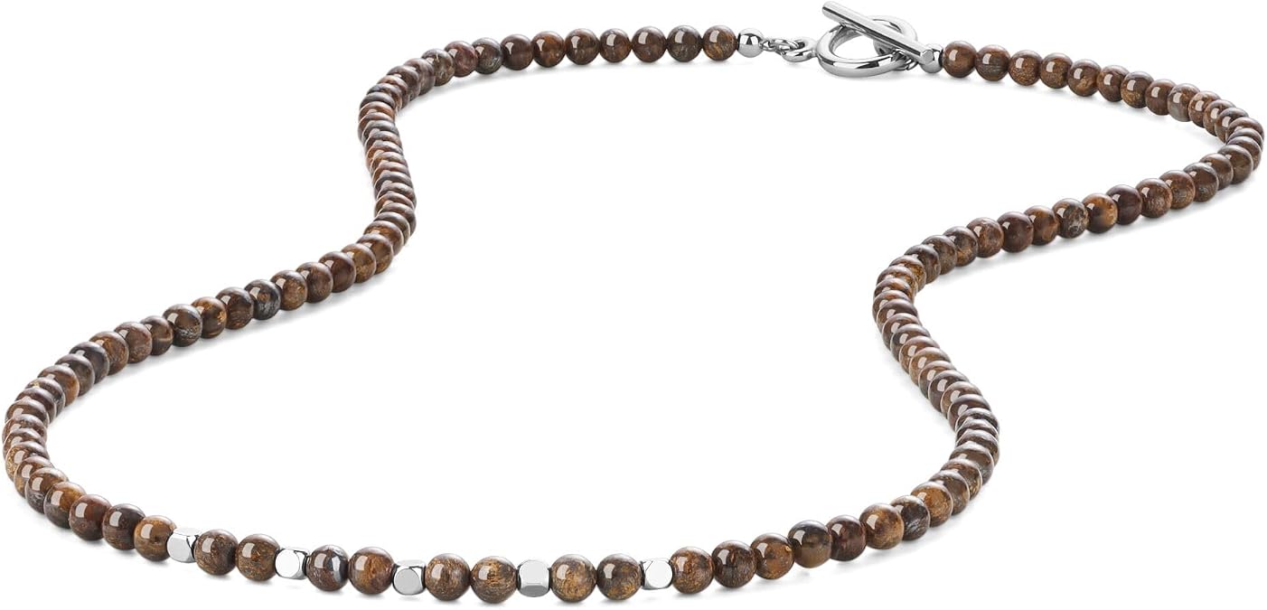 GAVU Women's Men's Crystal Necklace, Crystal Beaded Necklace for Men Women