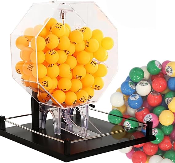 Hand Crank Lottery Drawing Machine, Larger Acrylic Lottery Drawing Machine Bingo Cage, Ball Number Selector with 100 Pcs Ball, Great for Large Groups, Parties, Shopping Malls,Black