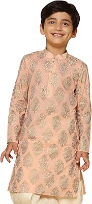 KISAH Boys Kurta- Regular Fit with Mandarin Collar|Traditional Indian Festive Wear