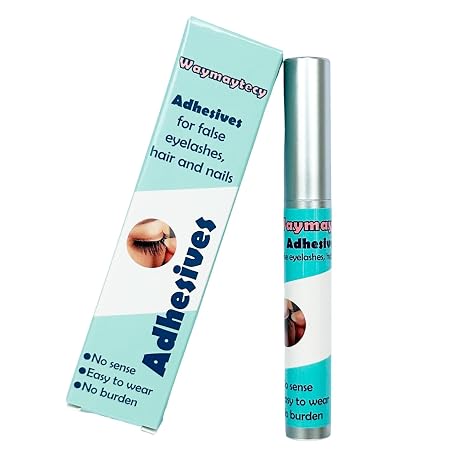 Lash Glue, Super Strong Hold for False Eyelashes, Eyelash Adhesive with Brush Applicator, Long-Lasting & Easy Application, Invisible Finish, Gentle and Burden-Free
