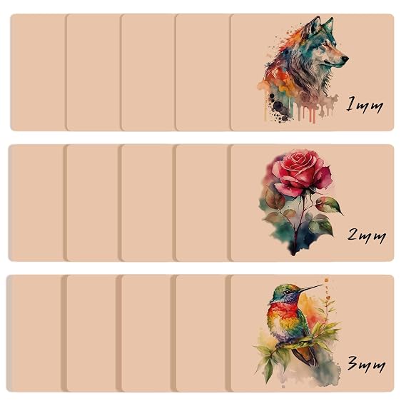 Tattoo Skin 1MM/2MM/3MM - 15Pcs Thick Fake Skin Double Sides Tattoo Practice Skin, 68 inches Fake Skin for Beginners and Experienced Artists