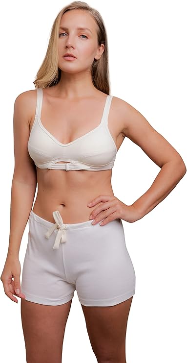 Cottonique Hypoallergenic Drawstring Boxer Shorts for Women with Skin Allergies and Sensitive Skin (2/pack | Colored)