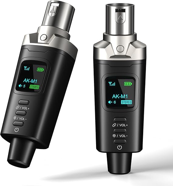 Aokeo AK-M1 XLR Bluetooth Receiver-High-Fidelity Wireless Audio Adapter,100ft Stable Connection,Stereo for Speakers,Mixers,DJ Equipment,Weddings(2 Pack)