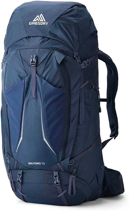 Gregory Baltoro 75L Unisex Backpacking Pack with FreeFloat Suspension, AirCushion Breathable Backpanel, Large, Stellar Blue