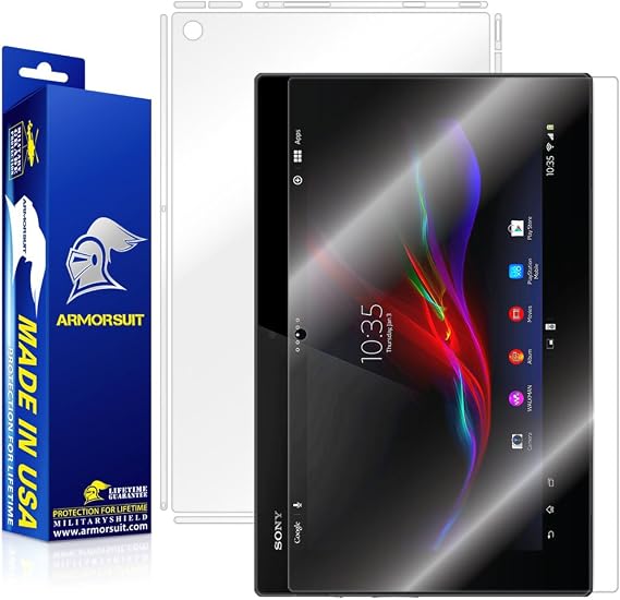 ArmorSuit MilitaryShield Full Body Skin Film + Screen Protector for Sony Xperia Tablet Z - Anti-Bubble HD Clear Film
