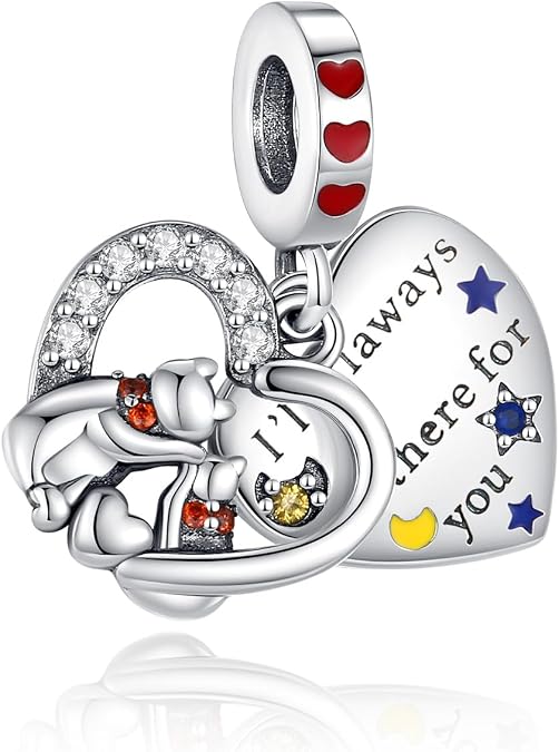 925 Sterling Silver Dangle Charm Beads for Bracelets Charms DIY Jewelry birthday Gift Valentine's Day for Women (Cats & Hearts Dangle Charm)