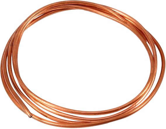 2M Soft Copper Tube Pipe,Refrigeration Tubing, OD 4mm x ID 3mm,Soft Coil Copper Tubing, for Refrigeration Plumbing,Generators, Busbar, Cable
