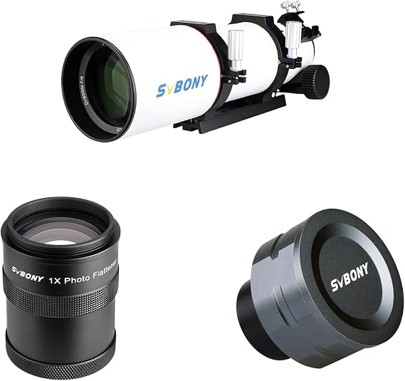 SVBONY SV550 80mm APO Telescope with SV209 1.0X Field Flattener&SV105 Telescope Camera