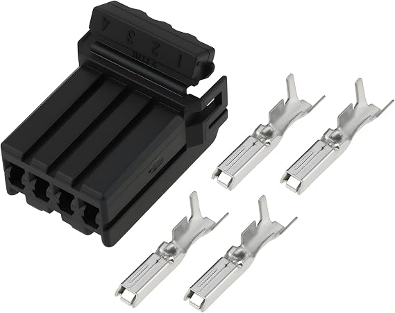 OTOTEC 1 PC 4-Pin Motorcycle Headlight Connector 174922-2 Compatible with Ha-rley Softail