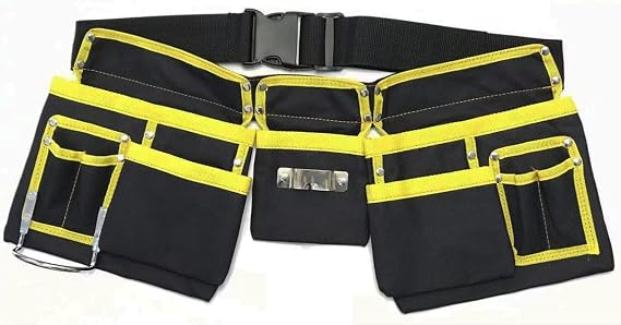 Tool Belt, Heavy Duty Tool Belt for Men with 12 Storage Pockets, Suitable for Electrician, Woodworker, Construction, Gifts for Dad