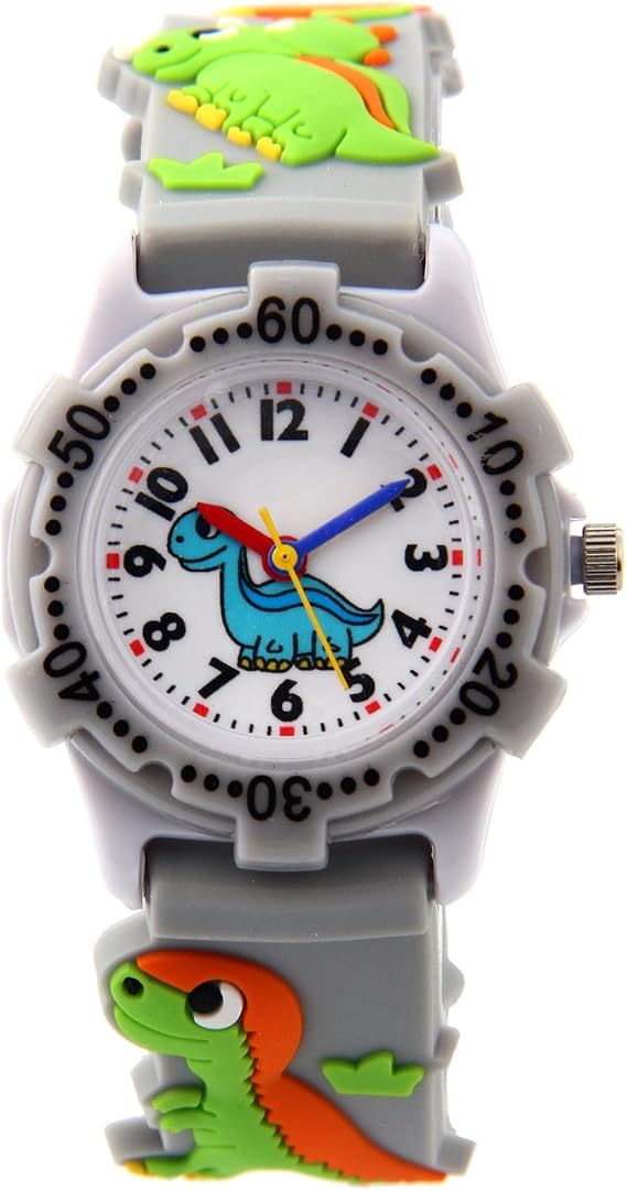 ele ELEOPTION Kids Watch for Girls Boys Analog Watch, Waterproof Toddlers Digital Watch 3D Cute Cartoon Silicone Strap Watches for Kids Birthday Gift