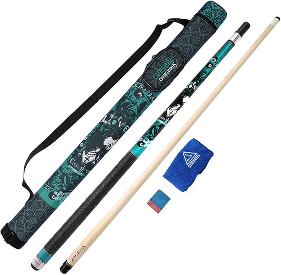 CUESOUL Gorgeous Rubber Grip 58 inch 19oz Pool Cue Stick 13mm Cue Tip-Sporty Elastic Polymer Grip Wrap