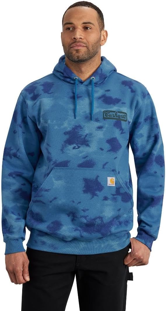 Carhartt Men's Loose Fit Midweight Watercolor Camo Graphic Sweatshirt