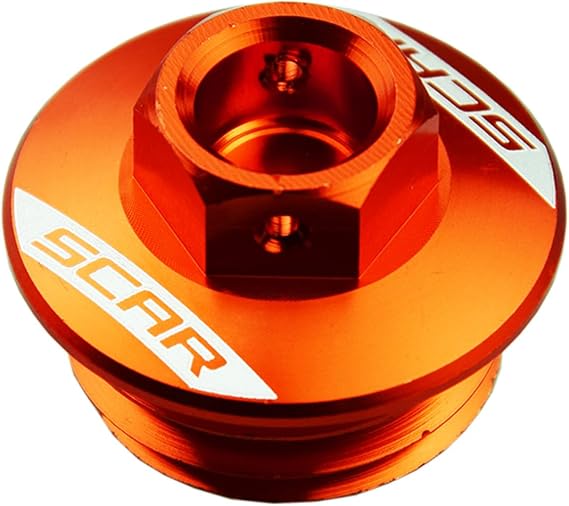 SCAR Oil Filler Plug Cap Compatible with KTM SX SXF EXC EXCF XC XCW XCF XCFW TPI 50 65 85 125 150 200 250 300 350 450 500 HUSQVARNA GASGAS SHERCO - Orange