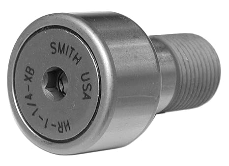 Smith Bearing Cam Follower,Crowned,Heavy Stud,Hex Sock HR-1-1/4-XBC - 1 Each