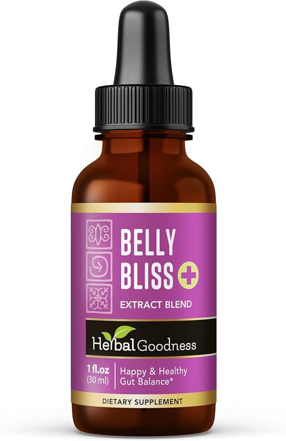 Herbal Goodness Belly Bliss - Liquid Probiotic for Digestive Health | Probiotics for Kids and Adults | Natural Gut Health and Comfort | Digestive Wellness Support | 1 oz Bottle