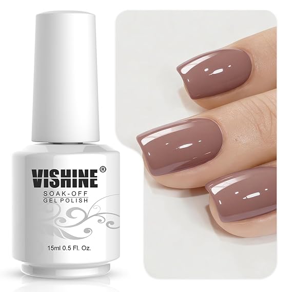 Vishine Soak-Off UV LED Gel Polish Nail Art Manicure Lacquer Dark Salmon Color 006