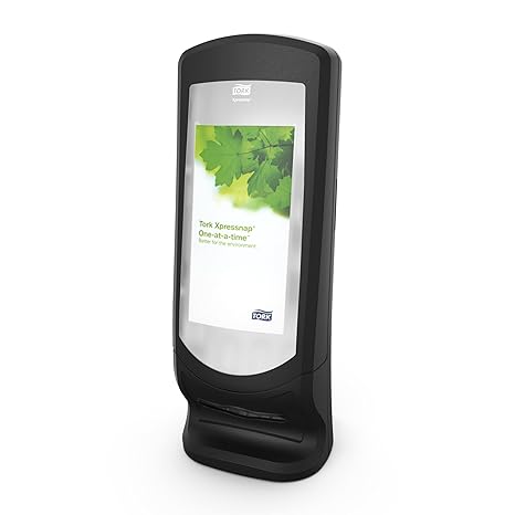 Tork Xpressnap Stand Napkin Dispenser Black N4, Upright Design, Signature Range, 24.5" x 9.25" x 9.25", 6332000