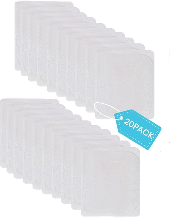 20 Pack Reusable Pads Compatible with Baseboard Buddy Baseboard Cleaning Tool,Spone Mop Refills for Microfiber Cleaning