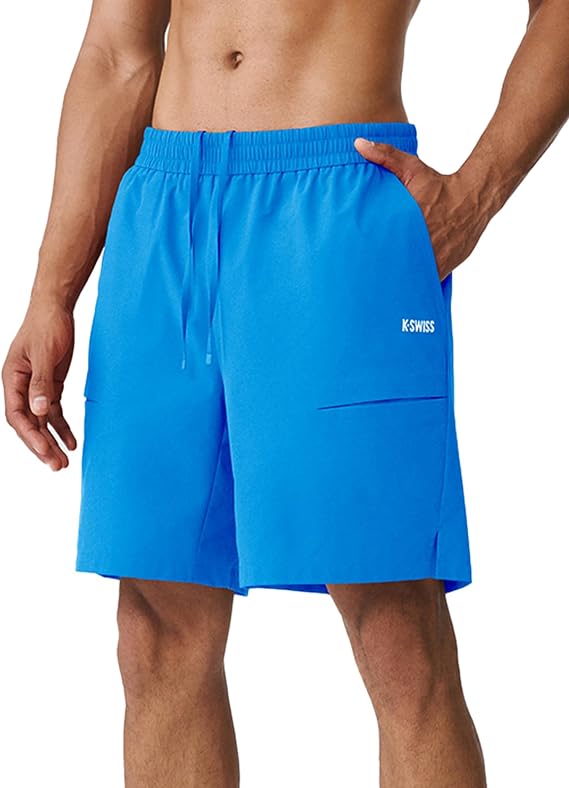 K-Swiss Men's Tennis Shorts with Ball Pockets - Lightweight Athletic Shorts for Pickleball Workout Running