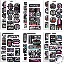 12 Sheets Family Scrapbook Stickers Friends Retirement Memories Scrapbooking Stickers Vintage Family Sticker Inspirational Scrapbook Photo Album Sticker Supplies for Planner Book Crafts Laptop Window