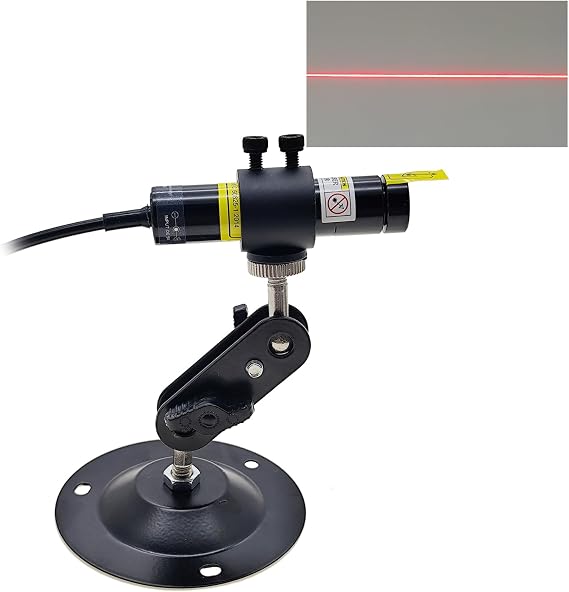 Red Light Line Module Projector Focusable Locator Generator for Fabric Wood Cloth Alignment 638nm Dia.16mm