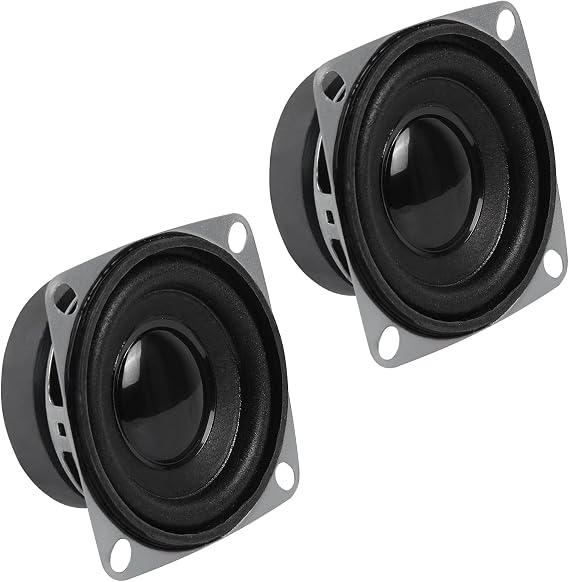 2Pcs 2" 8 Ohm 3W Full Range Woofer Speaker 2inch Stereo udio Sound Home Theater Loudspeaker for DIY Audio Projects and Replacement