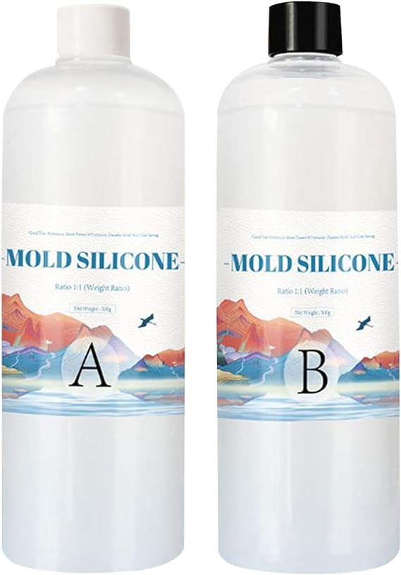 Silicone Mould Making Kit, Translucent 1:1 by Weight Liquid, Super Elastic, Ideal for Resin and Silicone Molds