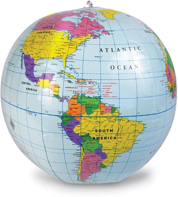 Learning Resources Inflatable 11 inch Globe, Geography for Kids, STEM, Back to School, Teacher Must Haves, Ages 6+