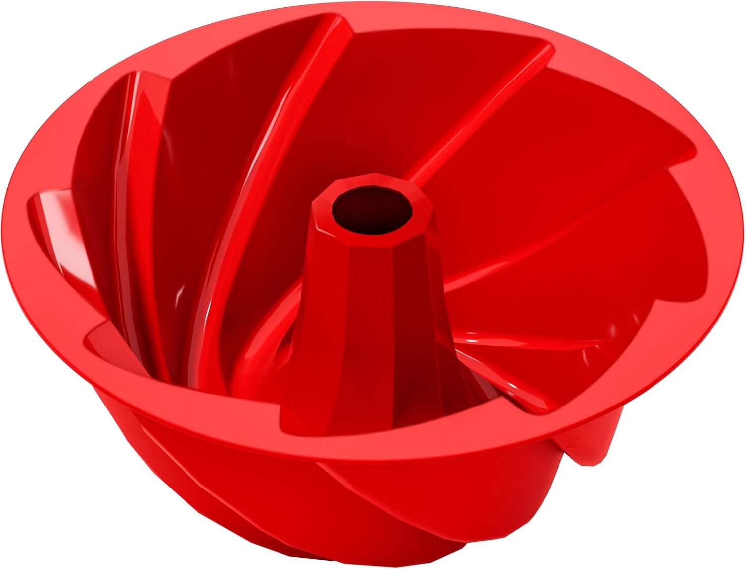 saphe Silicone cake pan, Bakeware Non Stick 10 inch round Cake Pan for making Cake, Jello, Gelatin, Bread, Brownie, Silicone fluted Cake mold