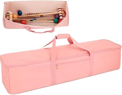 39 Croquet Set Storage Bag, Travel Sports Duffle Bag Large Capacity Sports Equipment Sturdy Carrying Bags for Holding 6 or 8 Players Set, Chirstmas Gift Ideas Bag Only