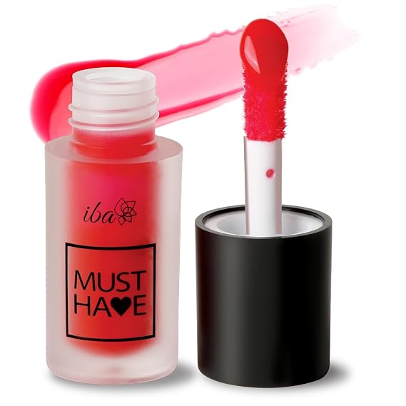 Iba Must Have High Shine Lip Oil with Vitamin C for Making Lips Brighter and Pinker, Long-Lasting Nourishment and Hydration, Soft and Natural Lips, Shade - 01 Raspberry Twist, (2.6 ml)
