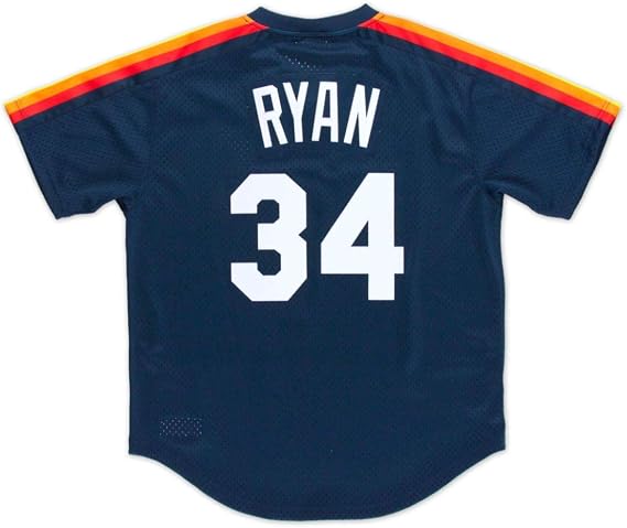 Navy Blue/Orange Mitchell & Ness Ryan Jersey