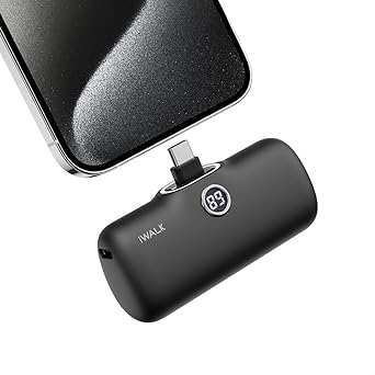 iWALK USB-C Portable Charger for iPhone 171615, Mini 20W 4,800mAh Wireless Power Bank Fast Charging Travel Battery Pack Compatible with iPhone 171615 Plus17 Pro17 Pro Max, Andriod Phone Samsung