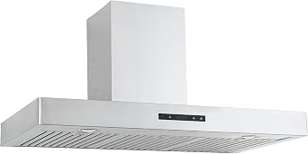PROLINE 36-Inch Wall Mounted Range Hood, Ducted, 550 CFM, Stainless Steel, LCD Touch, Blower motor, PLSW 755F.36, Kitchen Range Hoods