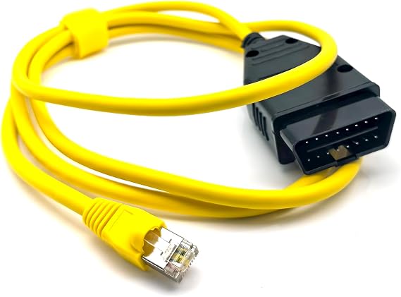 OBD Interface Cable for BMW ENET E-SYS ICOM Car Computer Diagnostic Code Reader Scanning Tool 1.9m Copper Network Cable Shield Crystal Head LED Indicator