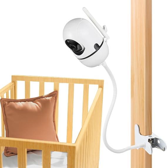 Flexible Baby Monitor Mount for HelloBaby HB6550/HB65/HB40/HB6339/HB66/HB6550Pro, ANMEATE SM935E, Baby Camera Mount Holder Stand with 15.7 inch, Attach to Baby Crib Without Wall Damage