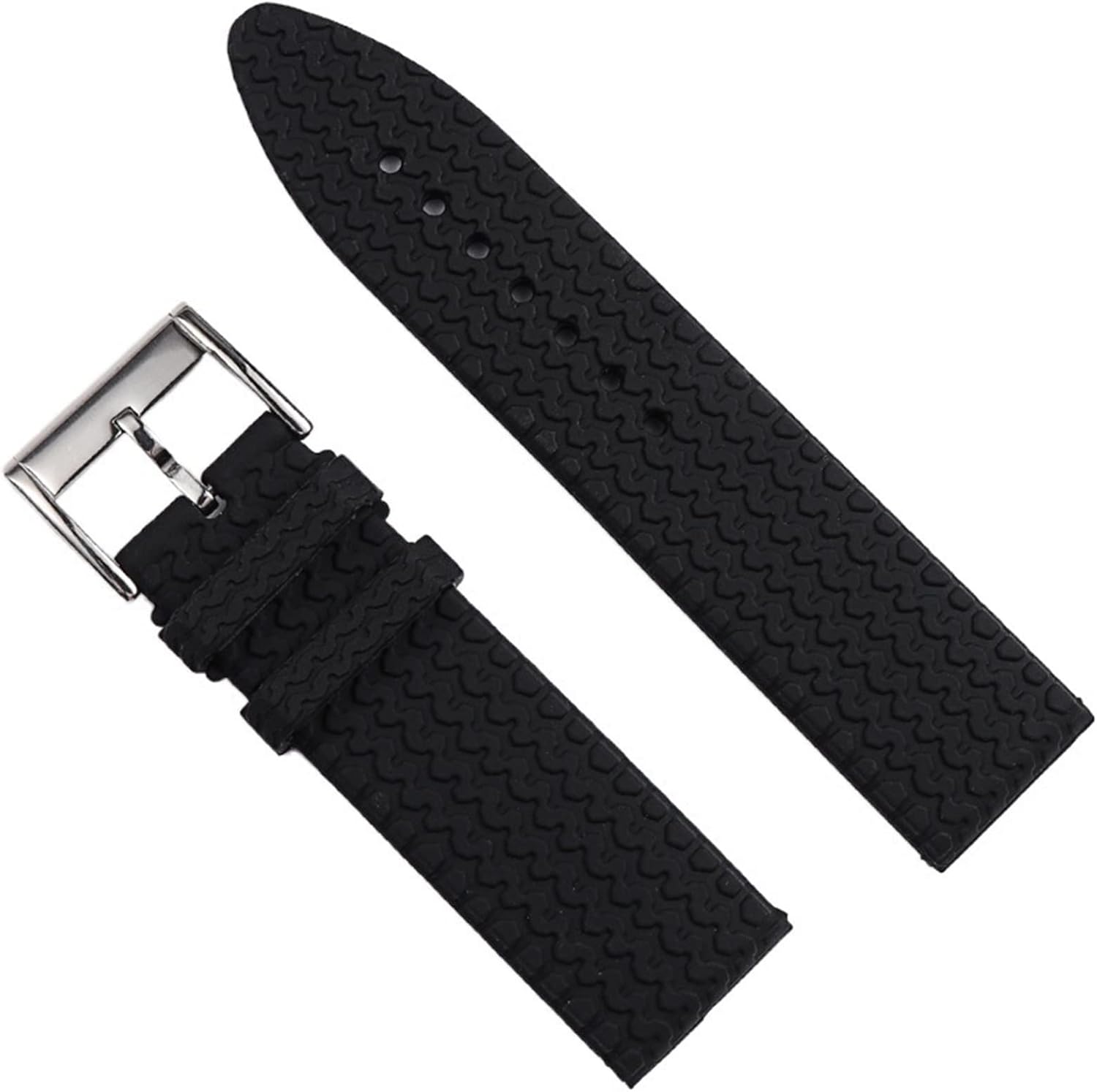 23 21mm Rubber Black Watchband For Chopard Silicone Watch Strap Men Tape Wrist Bracelet Pin Buckle